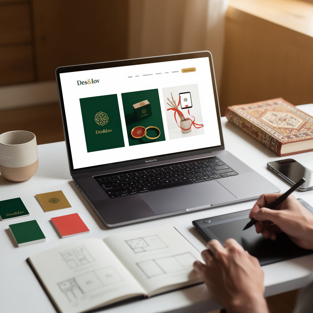 Des&lov professional design portfolio showcasing creative branding work